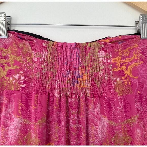 COOGI CG Printed Rare Y2K Floral Bandeau Maxi Dress Tube Top Size M Pink Baroque - Picture 7 of 15